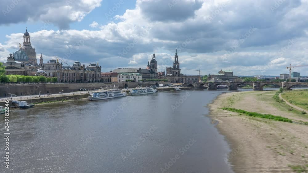 Dresden City Skyline Daytime Hyperlapse Germany Dresden City Skyline Daytime Hyperlapse Germany