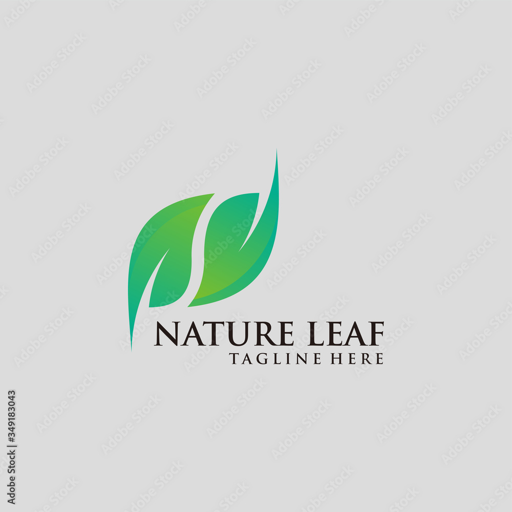 nature leaf logo icon vector isolated