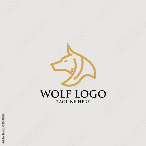 wolf logo icon vector isolated