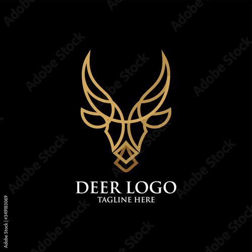 deer logo icon vector isolated