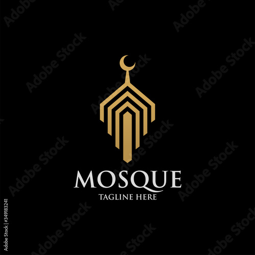 mosque logo icon vector isolated