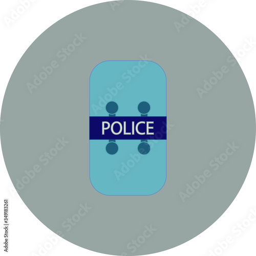 riot police shield. Illustration for web and mobile design.