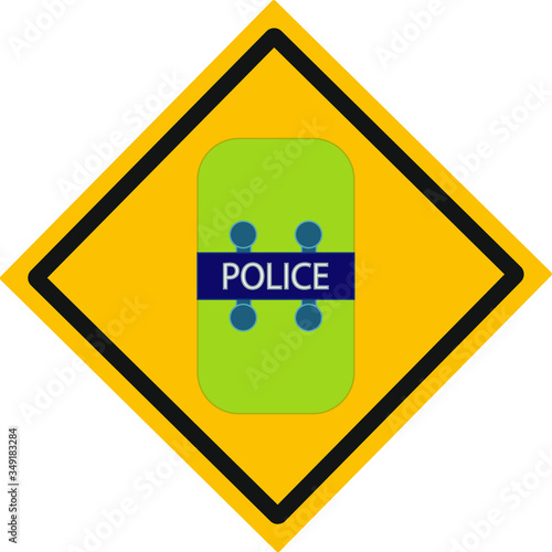 riot police shield. Illustration for web and mobile design.