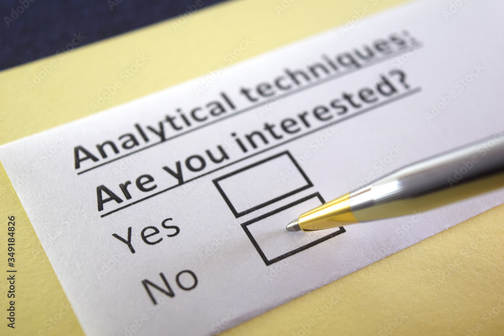 One person is answering question about analytical techniques. One person is answering question about analytical techniques.