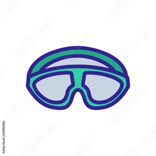 safety glasses for swimming icon vector. safety glasses for swimming sign. color symbol illustration