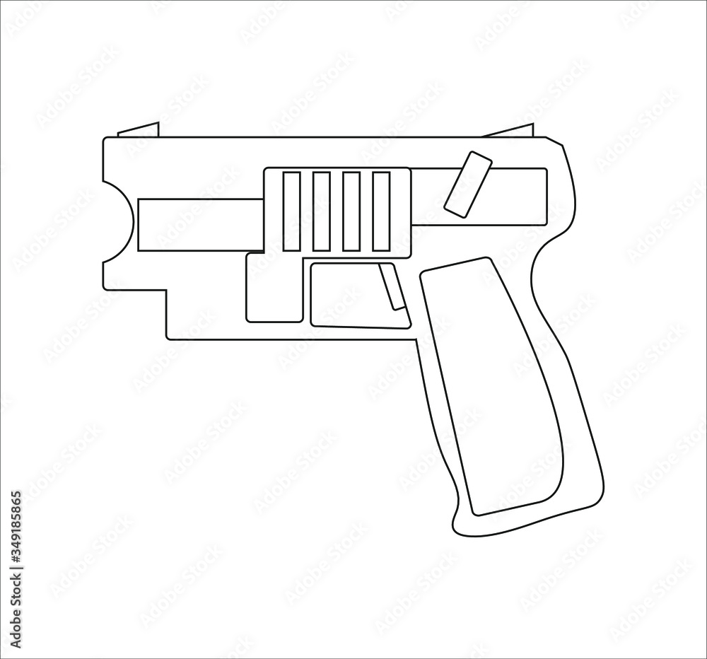 police taser pistol. Illustration for web and mobile design. police taser pistol. Illustration for web and mobile design.