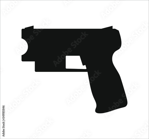 police taser pistol. Illustration for web and mobile design.