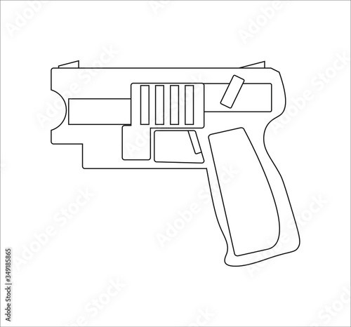 police taser pistol. Illustration for web and mobile design.