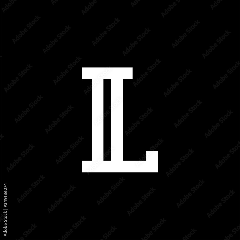 Vector Elegant Serif Logo Letter L Vector Elegant Serif Logo Letter L