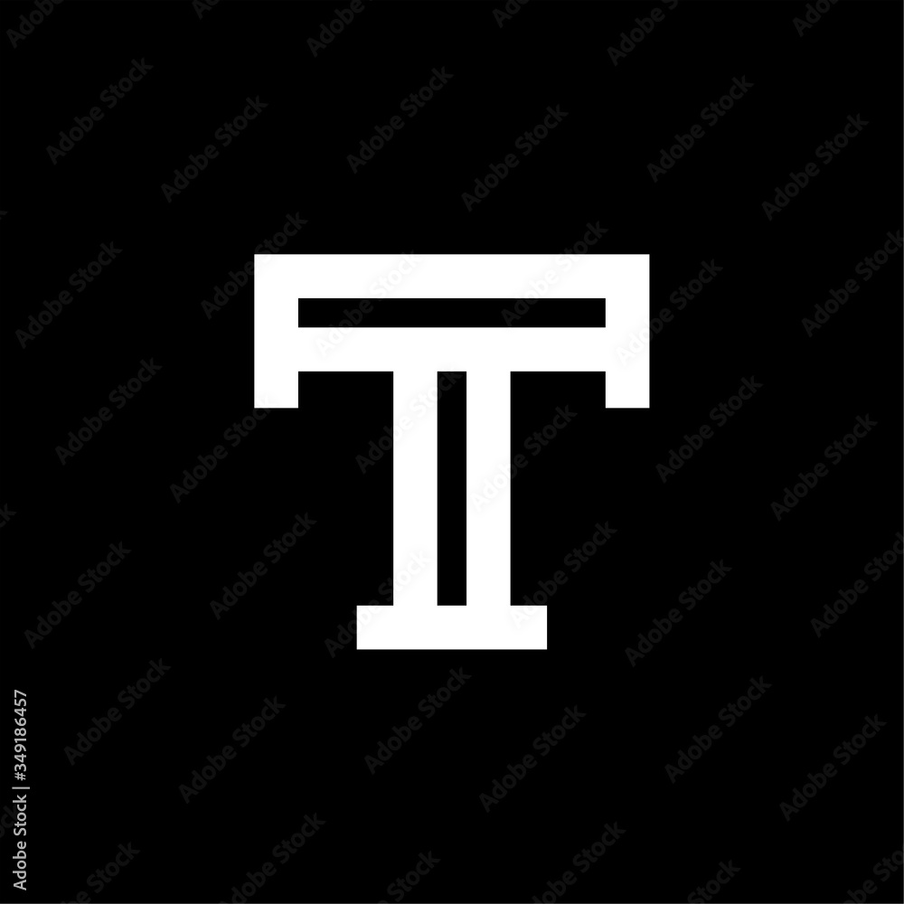 Vector Elegant Serif Logo Letter T