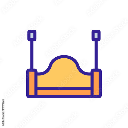 hanging protective article with backrest and armrests icon vector. hanging protective article with backrest and armrests sign. color symbol illustration