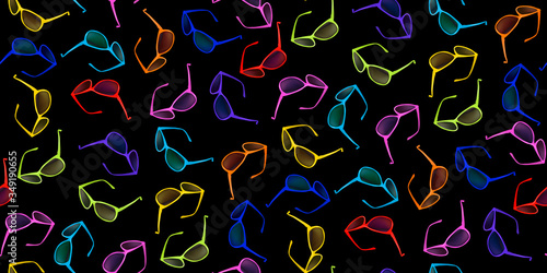 3d sunglasses seamless pattern