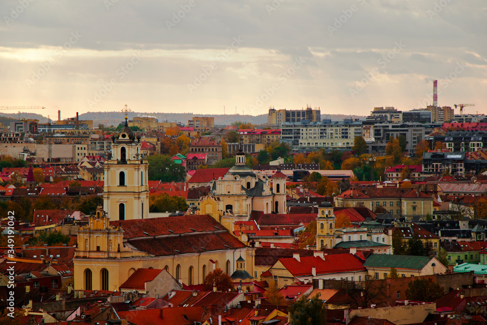 Color city view, Vilnius, Lithuania. 