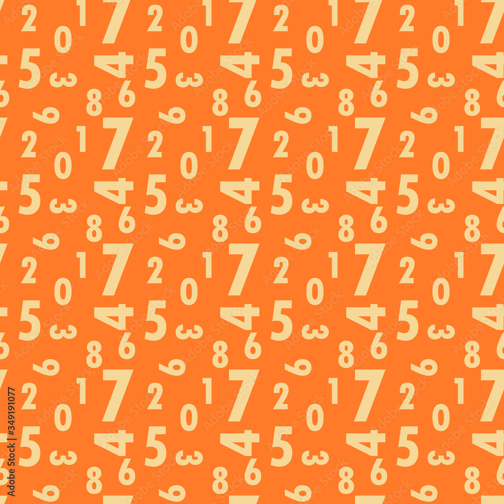Mathematics background - different numbers in random pattern. Colorful school pattern for children. Multicolor math background for kids. Seamless abstract vector pattern Mathematics background - different numbers in random pattern. Colorful school pattern for children. Multicolor math background for kids. Seamless abstract vector pattern