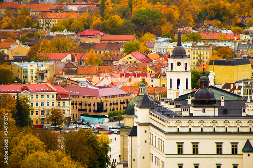 Color city view, Vilnius, Lithuania. 