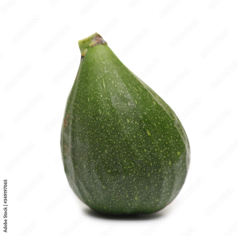 Young green fig isolated on white background Young green fig isolated on white background