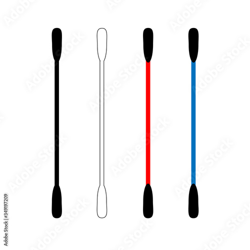 cotton buds icon on white background. flat style. cotton swab icon for your web site design, logo, app, UI. ear sticks symbol. cotton buds sign.