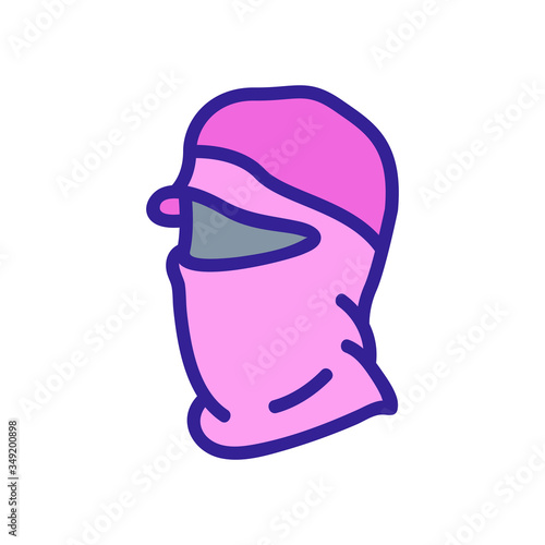 hat balaclava icon vector. hat balaclava sign. color symbol illustration