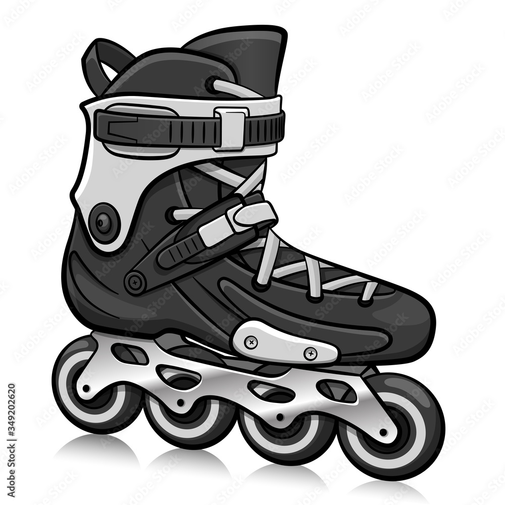 Vector roller skate cartoon isolated Vector roller skate cartoon isolated
