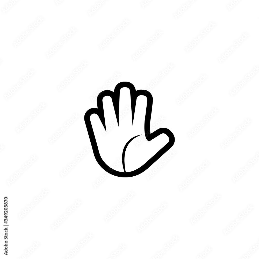 Palm hand icon design template vector isolated Palm hand icon design template vector isolated