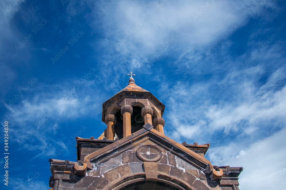 Khor Virap church in Armenia  sky background
