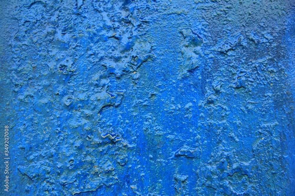 background iron painted blue wall with cracks background iron painted blue wall with cracks