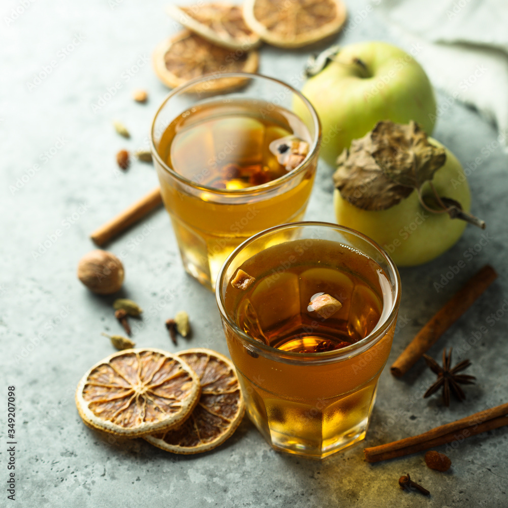 Hot apple cider with spices Hot apple cider with spices