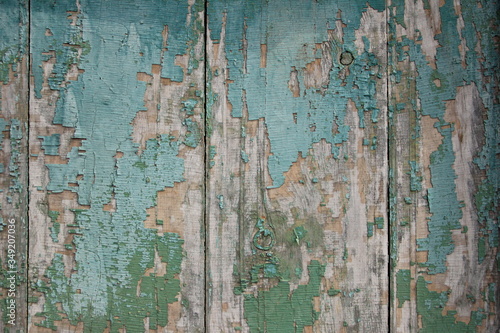background wooden board with cracked paint