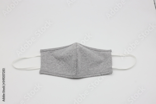 Handmade cotton cloth face mask protective against dust and corona virus top view