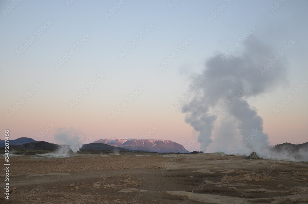 Fototapeta premium Gunnuhver Iceland Geothermal Steam Area