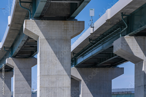 Fotomural 青空と高速道路の高架橋