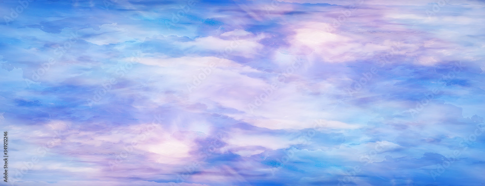abstract sky background, blue sky with clouds, beautiful nature ozone background
