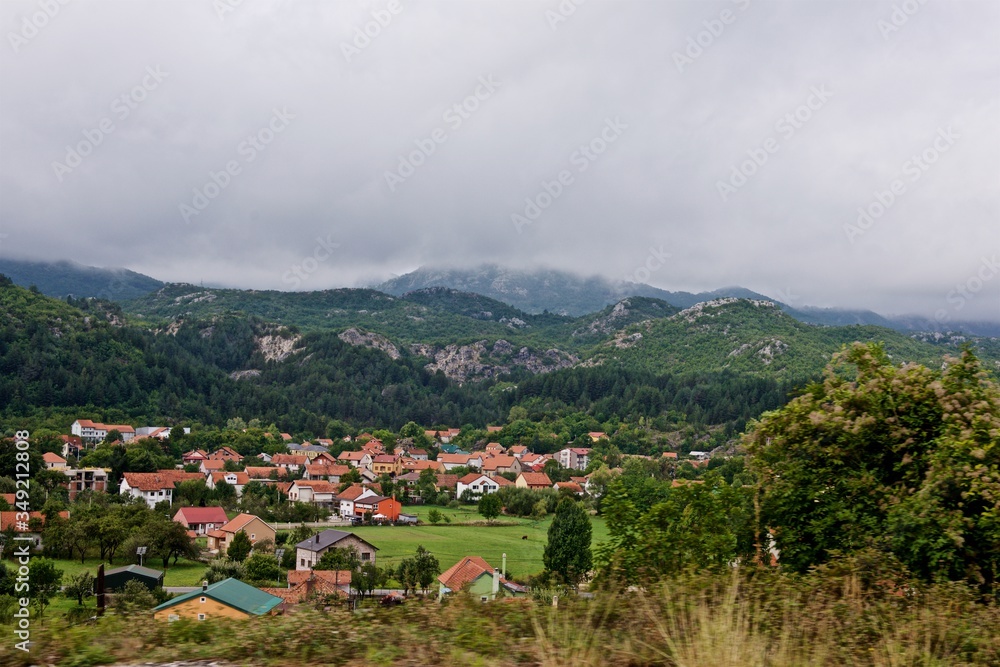 valley in Serbia during the rain