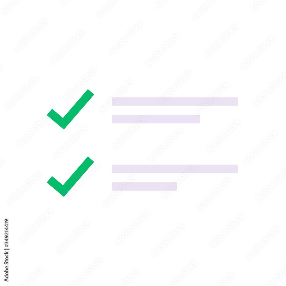 Check list vector symbol element for checklist form with checkmarks or task to-do ticks with checkboxes ui design for survey or questionary exam or test document isolated on white Check list vector symbol element for checklist form with checkmarks or task to-do ticks with checkboxes ui design for survey or questionary exam or test document isolated on white