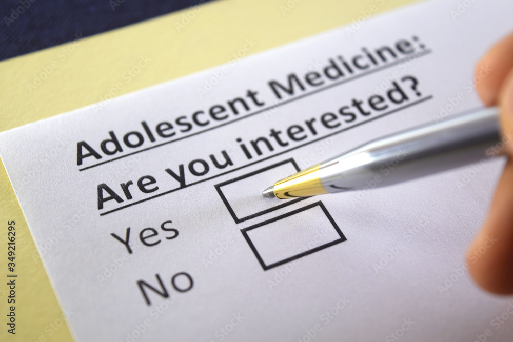 One person is answering question about adolescent medicine. One person is answering question about adolescent medicine.