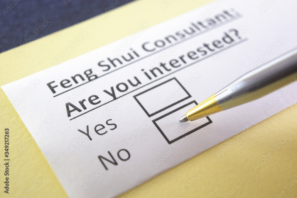 One person is answering question about feng shui consultant. One person is answering question about feng shui consultant.