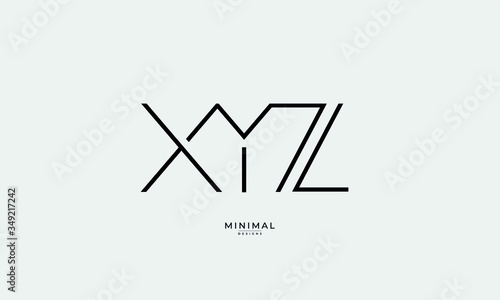 Alphabet letter monogram icon logo XYZ photo