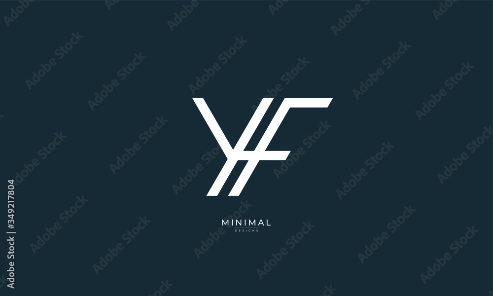 Alphabet letter monogram icon logo YF Alphabet letter monogram icon logo YF