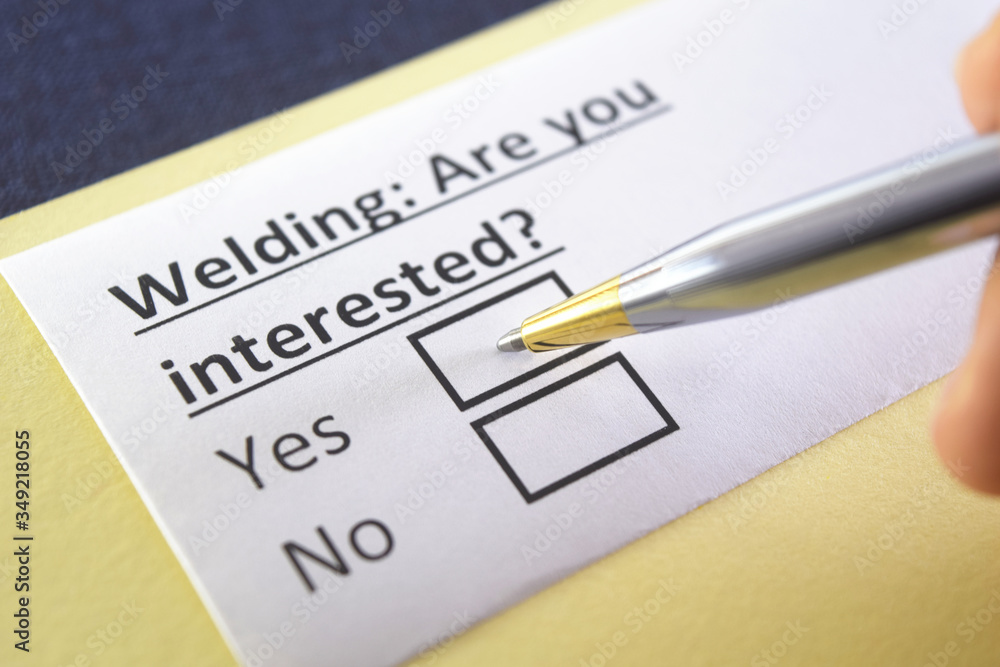 One person is answering question about welding. One person is answering question about welding.