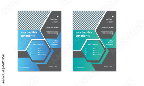 Creative Blue Color Healthcare Medical Flyer Template