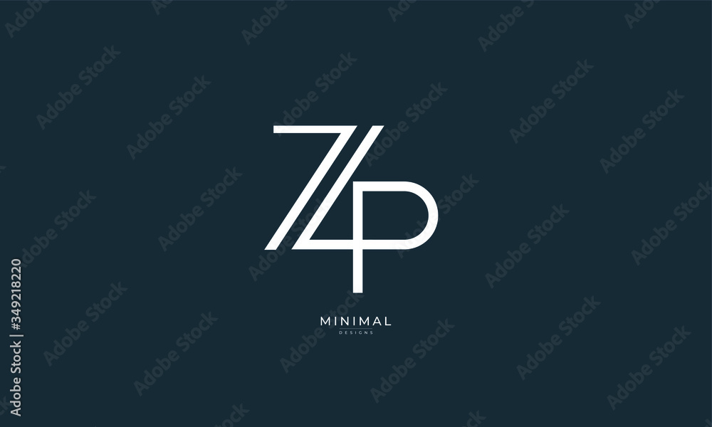 Alphabet letter monogram icon logo ZP Alphabet letter monogram icon logo ZP