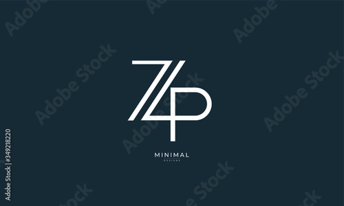 Alphabet letter monogram icon logo ZP photo
