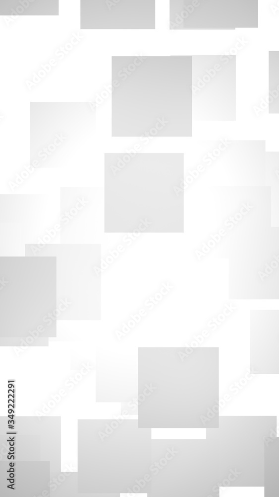 White abstract background. Misty backdrop with grey squares. 3D illustration