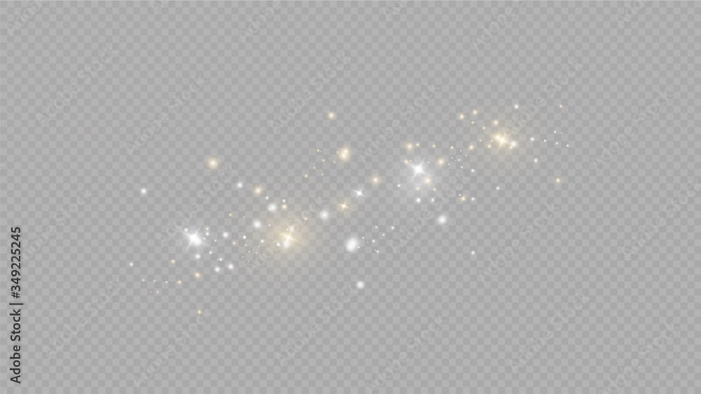 Christmas golden dust, yellow sparks and golden stars shine with a special light. Vector sparkles with sparkling magic dust particles. Christmas golden dust, yellow sparks and golden stars shine with a special light. Vector sparkles with sparkling magic dust particles.