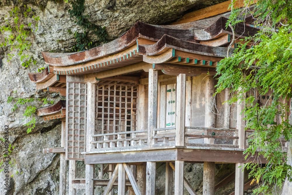 Naklejka premium Nageiredo Temple in Tottori Prefecture, Japan