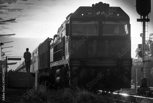 Broken Hill, Australia - June 2007: The Indo-Pacific train sits at Broken Hill photo