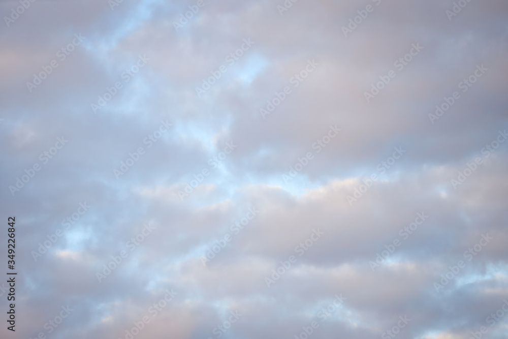 Fototapeta premium Beautiful cloudy overcast day sky texture. Photo taken in Europe, Latvia.