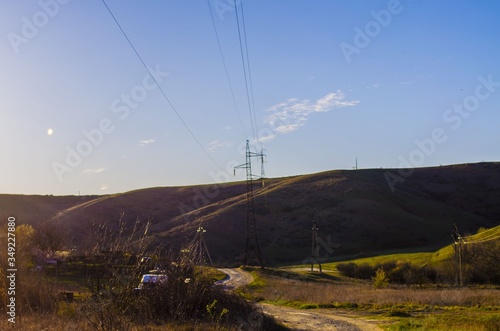 hills in spring crimea