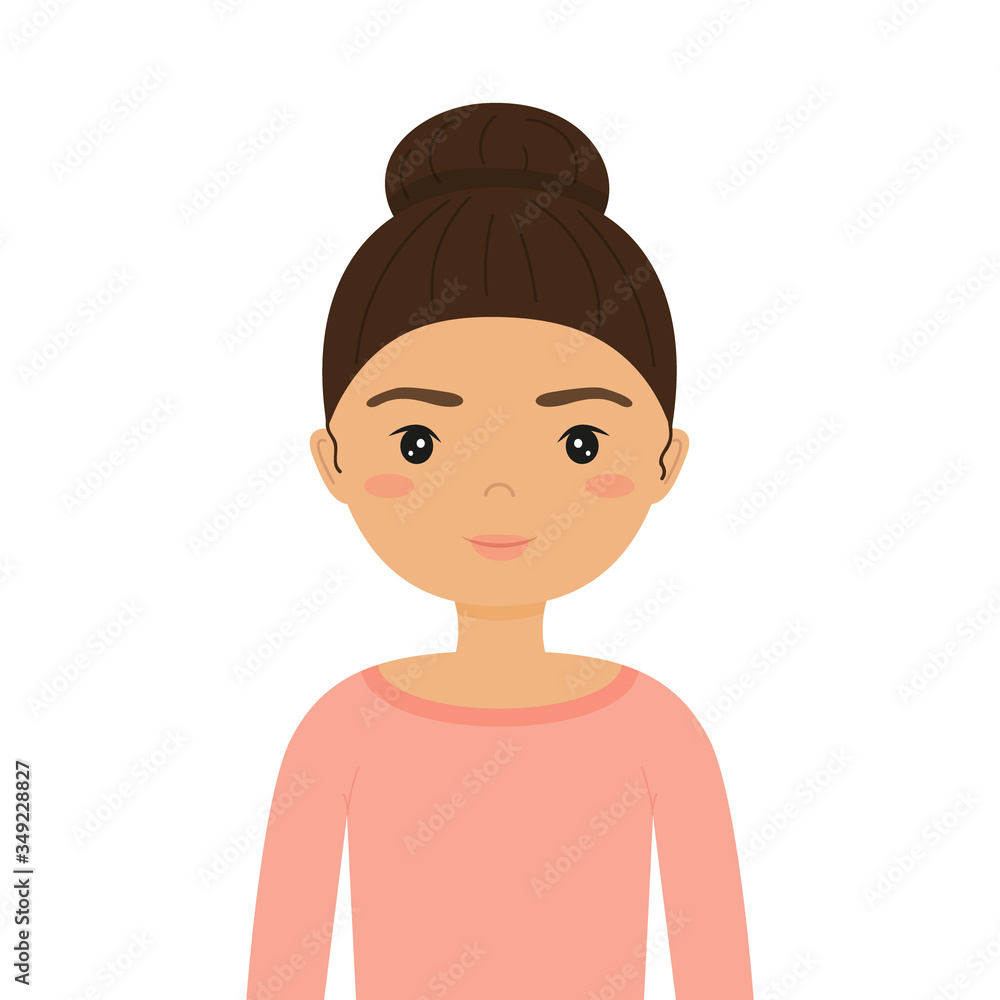 Woman. People in medical masks. Сharacter icon. Isolated on white background. Vector illustration. Great for posters, banners, infographics.