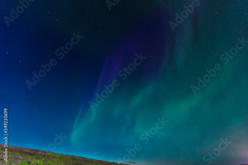 Northern lights in the sky on the Reykjanes peninsula in southern Iceland © unai